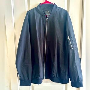 Men's Black Bomber Jacket with Zip Front NWT
